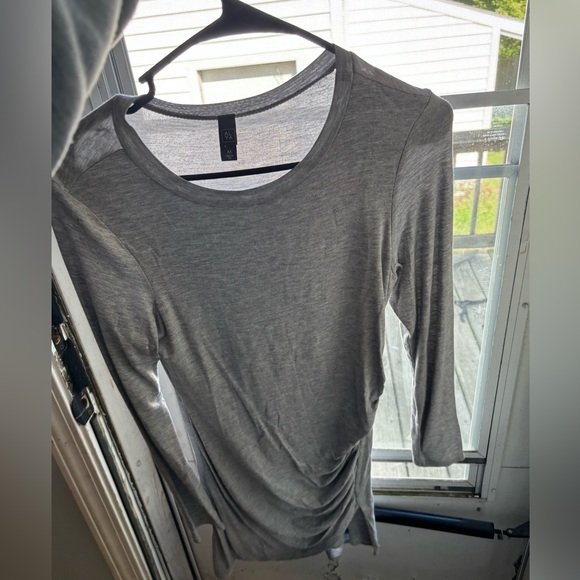 Alya Heather Gray Long Sleeve Blouse - Picture 1 of 3